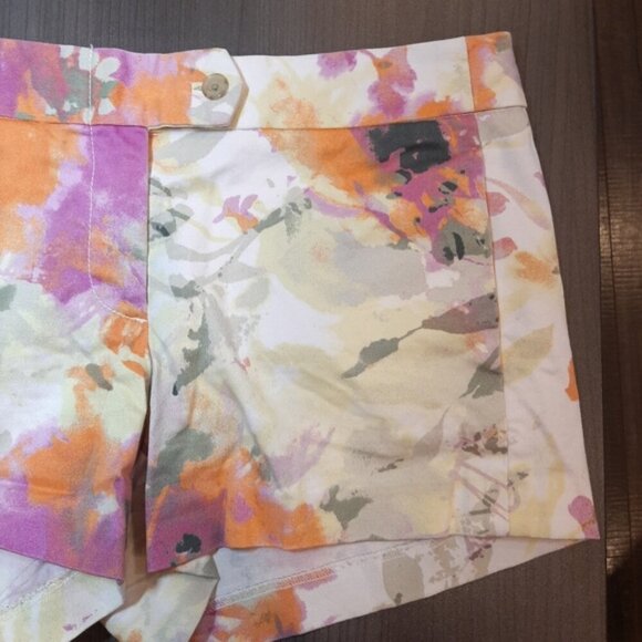 J CREW City Fit Stretch Chino Abstract Floral Watercolor Cotton Mini Size 6 - Picture 4 of 12